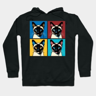 Siamese Cat Pop Art - Cat Lovers Hoodie